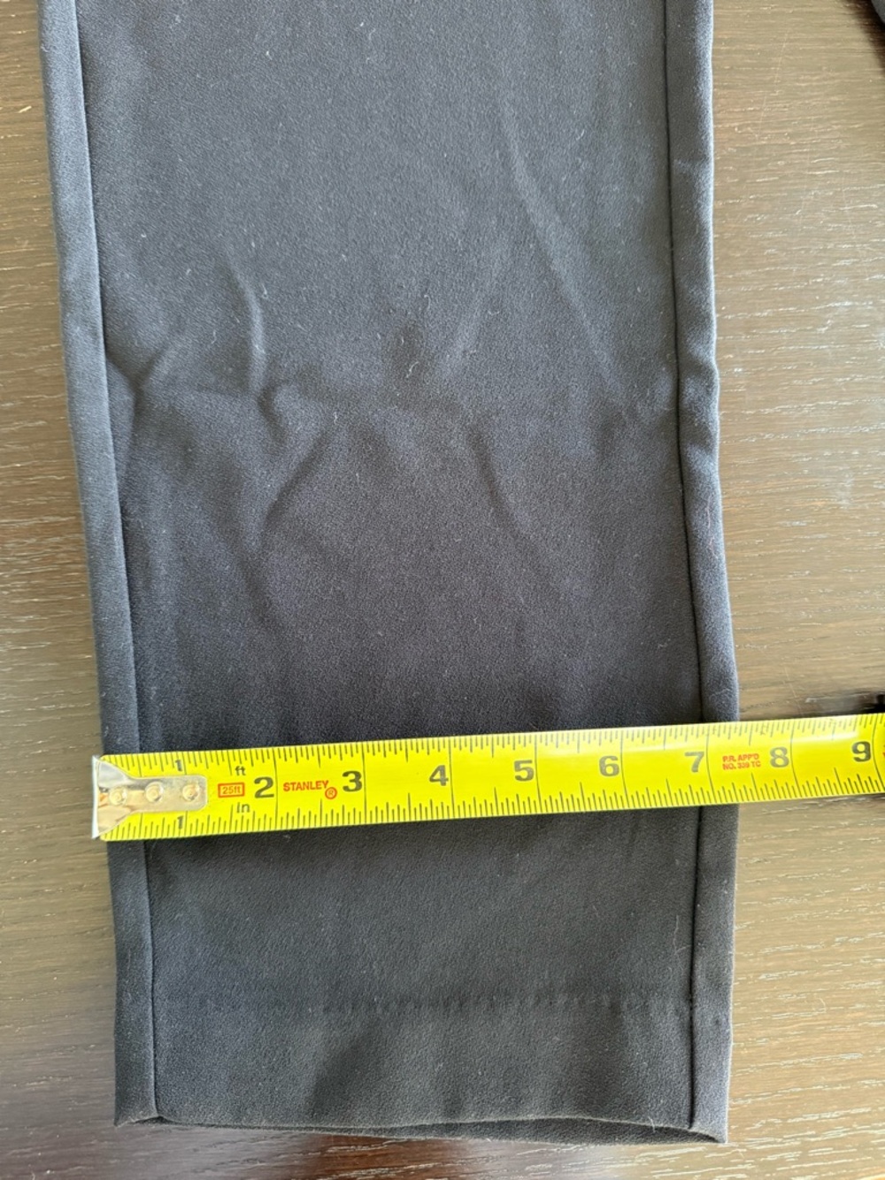 LOFT Black Tie-Waist Straight Leg Pants - Picture 7 of 8
